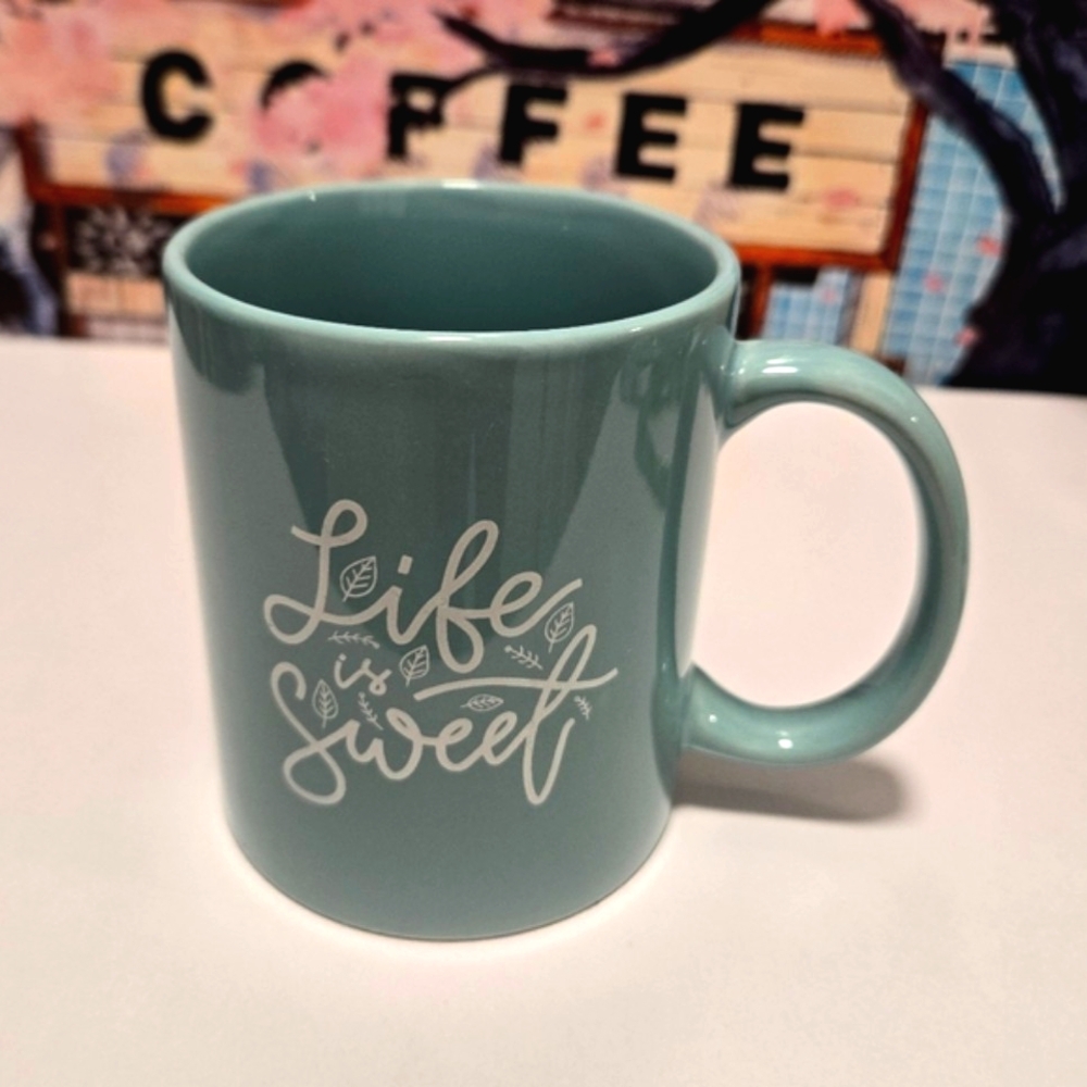 2/$10 Life is Sweet ~ Mint Green Coffee Mug